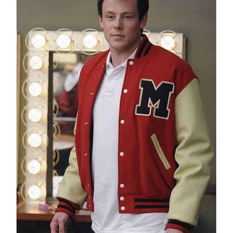 glee letterman jacket replica|Cory Monteith Glee Letterman Jacket .